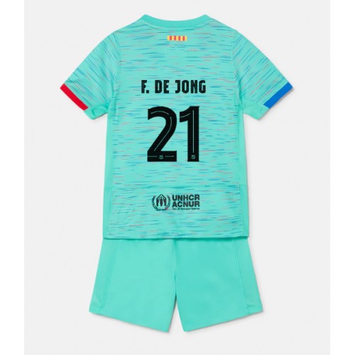 Barcelona Frenkie de Jong #21 Rezervni Dres za djecu 2023-24 Kratak Rukav (+ Kratke hlače)